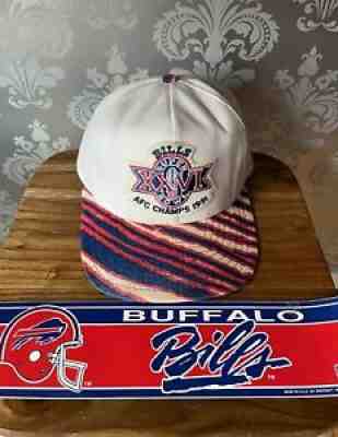 Rare Vintage 1991 Buffalo Bills AFC Champions Superbowl Zubaz Hat Snapback Mafia
