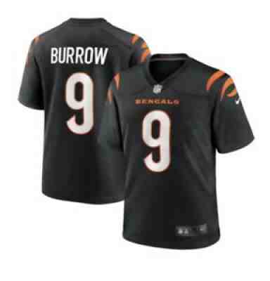 Nike Mens Joe Burrow Black Cincinnati Bengals Game Jersey Size XL Superbowl