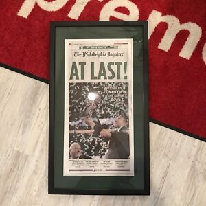 Philadelphia Eagles Super Bowl LII Champions Inquirer Newspaper Framed 2/5/2018