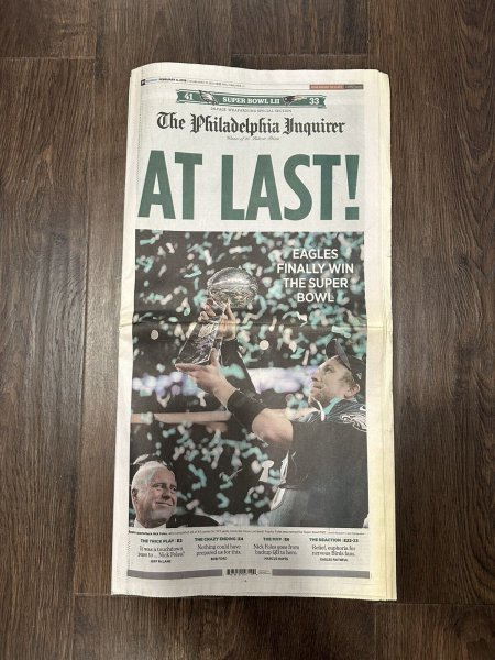 Eagles Win the Super Bowl ~ Philadelphia Inquirer Complete Newspaper ~ 2/5/18