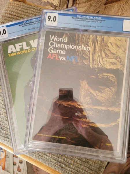 New ListingSuper Bowl I and II Programs both graded CGC 9.0!!