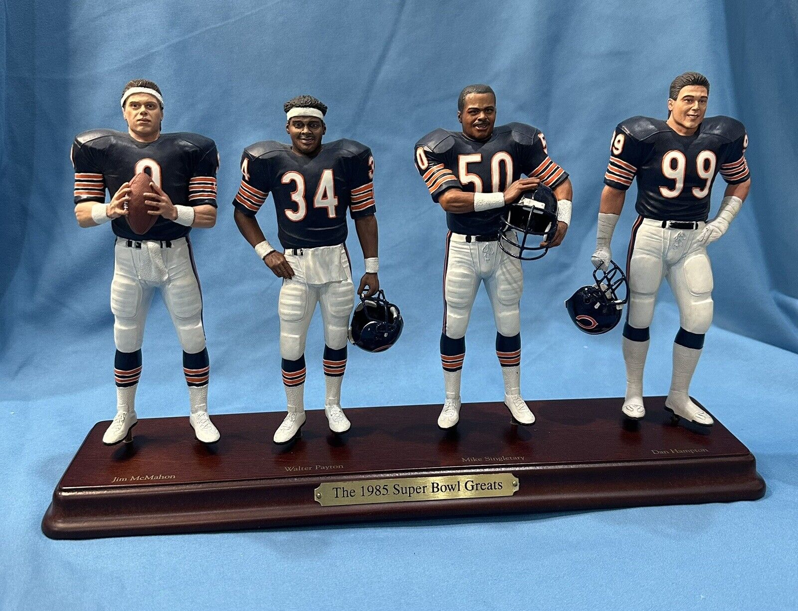 DANBURY MINT 1985 CHICAGO BEARS SUPER BOWL GREATS FIGURINES - new in Box
