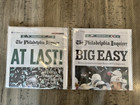 PHILADELPHIA EAGLES Inquirer Newspaper AT LAST And BIG EASY Super Bowl LII & LIX