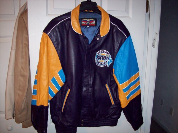 ?Jeff Hamilton Leather Atlanta Super Bowl XXVIII Cowboys vs Bills Jacket XLarge