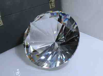 Swarovski 1990 - 2004 Prestige Giant Chaton Paperweight MIB COA 158924