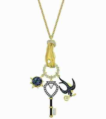 TAROT MAGIC CHARM PENDANT MULTI-COLORED GOLD TONE 2019 SWAROVSKI JEWELRY 5490921