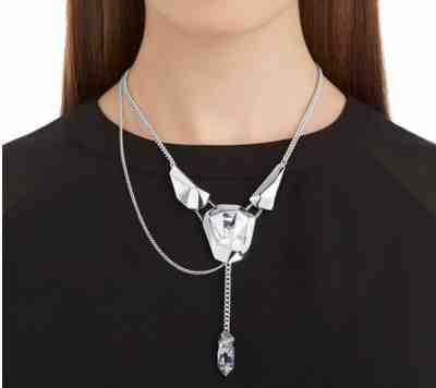 NIB $199 Atelier Swarovski Jean Paul Gaultier Reverse Y-shape Necklace  #5243746