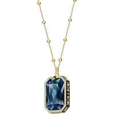 SWAROVSKI CRYSTAL TAROT MAGIC PENDANT LONG MULTICOLOR/GOLD 5482977 .NEW IN BOX.