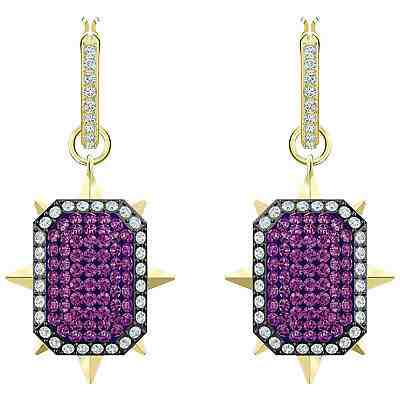 Swarovski Crystal Tarot Pierced Earrings Purple, Gold-tone plated 5490915