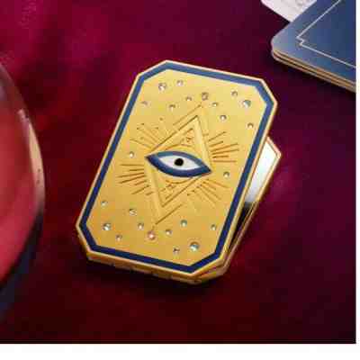 Swarovski Tarot Pocket Mirror Evil Eye Gold/Blue Storage Bag article:5523423 BOX