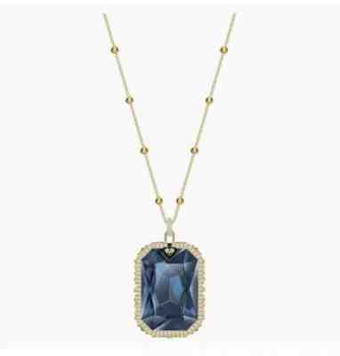 Swarovski TAROT MAGIC PENDANT, BLUE, GOLD-TONE PLATED