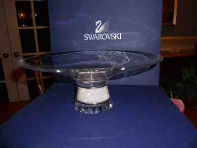 Swarovski Crystalline Bowl with Fully Faceted Base In Original Box