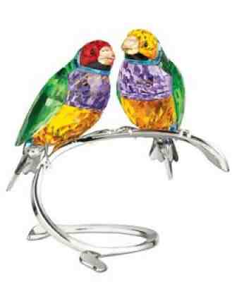 SWAROVSKI CRYSTAL GOULDIAN FINCHES PERIDOT #1141675 BRAND NIB BIRD SAVE$$ F/SH