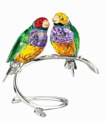 Swarovski Gouldian Finches, Peridot MIB #1141675