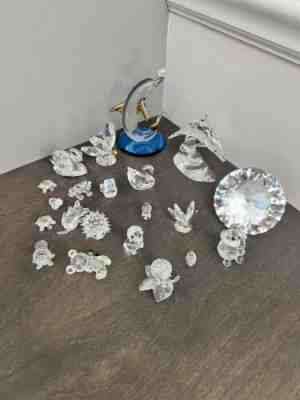 swarovski crystal figurines Bear Dolphin Chick Swan Butterfly Cat Turtle Diamond