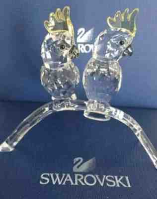 Swarovski Cockatoos Pair of Birds Crystal Figurine 5135939 Mint Condition