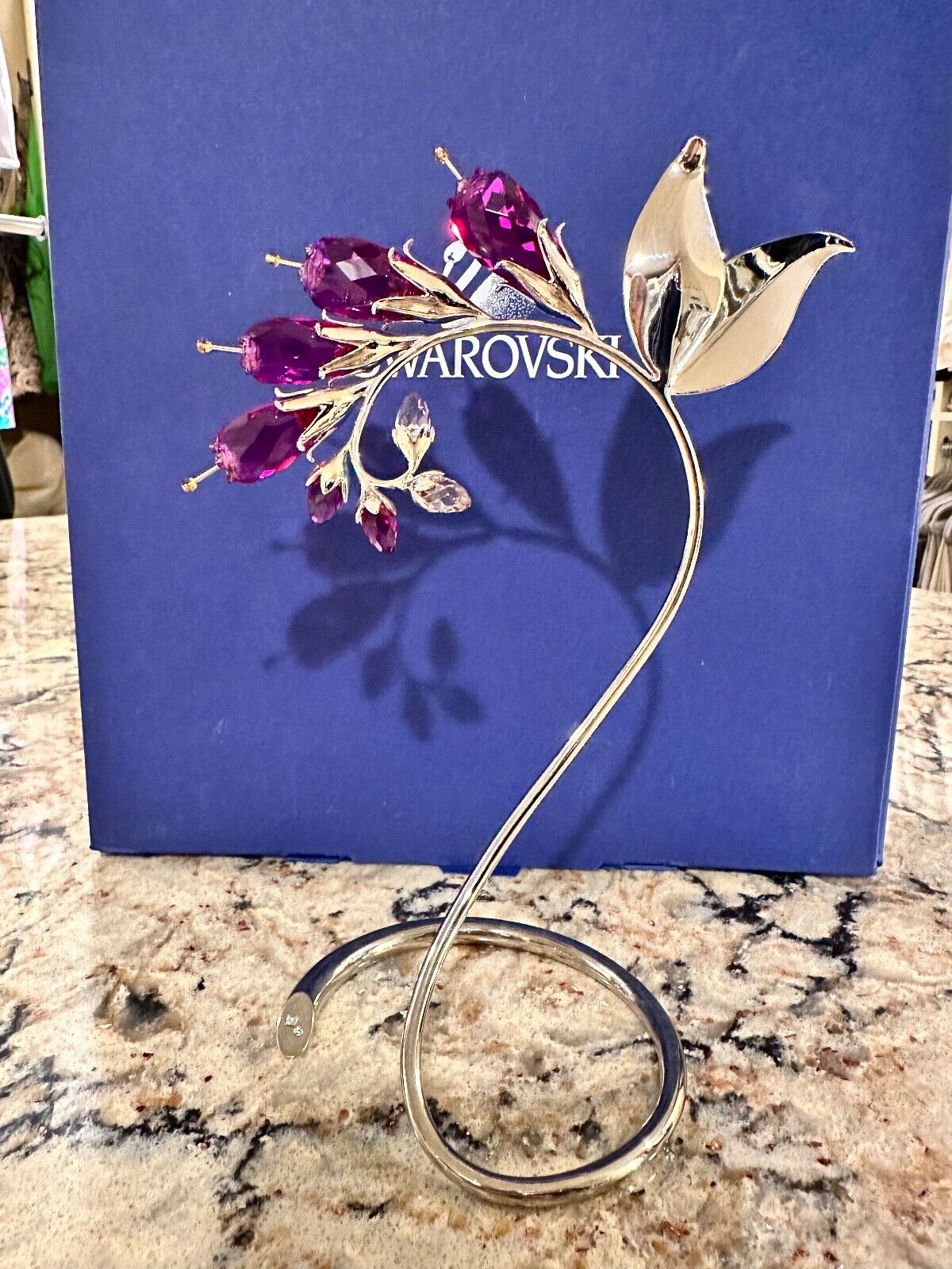 スワロフスキー　Dacea Fuchsia　945871　クリスタル　置物 Swarovski Crystal Paradise Flower Dacea 945871