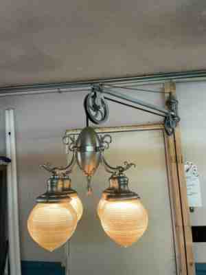 Antique 1920 Brass and Steel Dental Adjustable Wall Mt. Fixture,Lamp