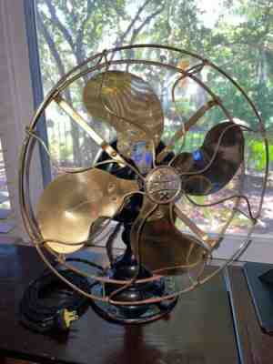 1920s Emerson 3 Speed Brass Blade brass cage Fan