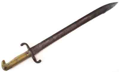 Antique Austrian Hungarian German Well Marked Sawback Sword Bayonet, No Scabbard