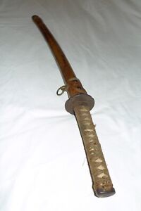 Antique WWII JAPANESE GUNTO Samurai Wakizashi Sword Sue-Bizen Blade.