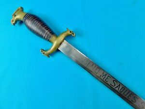 Vintage Old Mexico Mexican Eagle Head Engraved Long Machete Sword