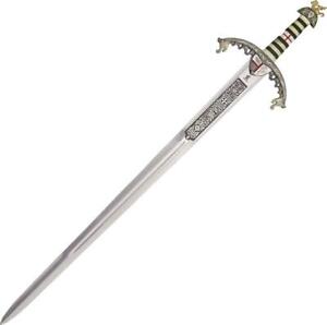 ART GLADIUS Toledo Spain KING RICHARD The LIONHEART BlackGold Tone SWORD 43