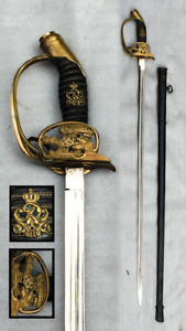 VERY RARE PRUSSIAN, BAVARIAN, GERMAN OFFICIER PALASH SWORD, XIX, ORIGINAL