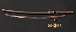 Ancient Antique Japanese Signed Samurai Katana Sword WWII Mounts