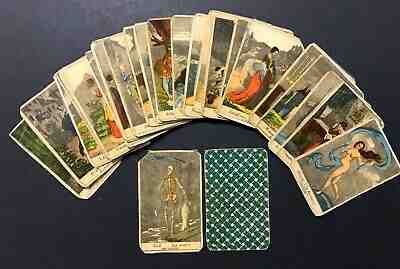 INCOMPLETE Sibylla Sibyl Fortune Telling Oracle Cards Deck Antique