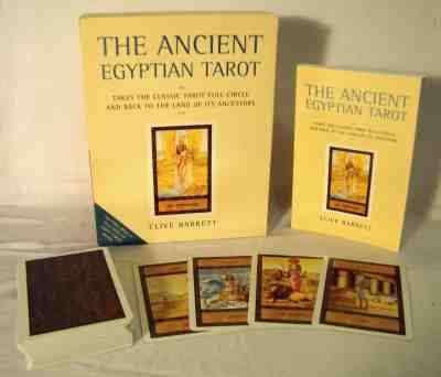 The Ancient Egyptian Tarot - Clive Barrett book & deck in box RARE OOP collector