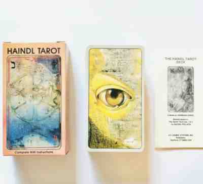 New Open Box Vintage 1990 The Haindl Tarot Deck by Hermann Haindl Belgium 5x3”