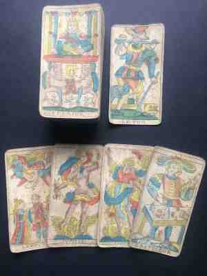 c.1860 Antique Tarot Deck Besancon Kirchner France 78 cards Rare
