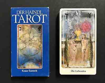 XXL LARGE Vintage Haindl Tarot Cards Deck Knaur Esoterik 1988 Germany