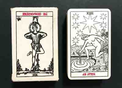 Vintage Black & White Bert Bakker Dutch Rider Waite Smith Tarot Cards Deck 1970s