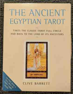 Ultra Rare Ancient Egyptian Tarot 78 Card Deck & Book Boxed Set By Clive Barrett