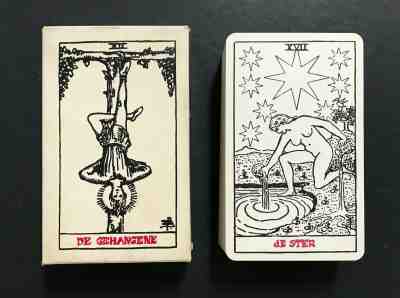 Vintage Black & White Bert Bakker Dutch Rider Waite Smith Tarot Cards Deck 1970s