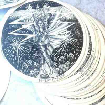 AETHER SUIT BOOK OF ARADIA TAROT CIRCULAR DECK ITALY VTG OCCULT JEAN SLYKE 1984