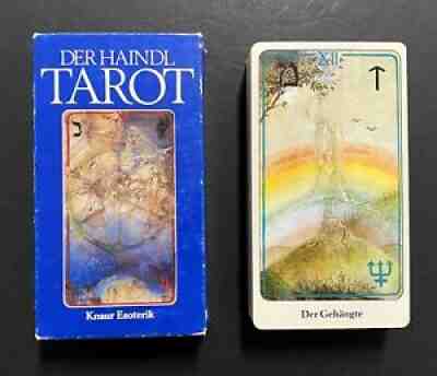 XXL LARGE Vintage Haindl Tarot Cards Deck Knaur Esoterik 1988 Germany