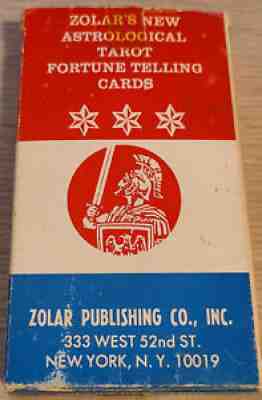 Zolar’s store New Astrological Tarot Fortune Telling Playing Cards Vintage 1965