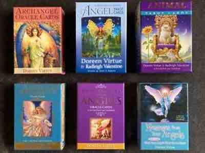 Rare Out of Print Doreen Virtue 6 Oracle And Tarot Card Decks