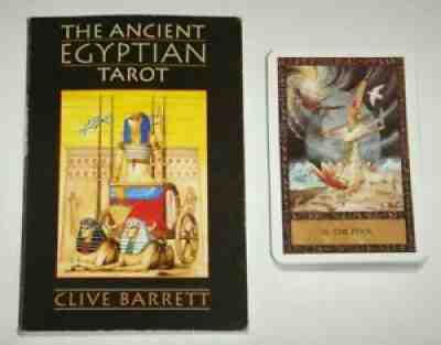 Ancient Egyptian Tarot - Clive Barrett. OOP HTF 78-Card Deck & Book Set, w/ Bags