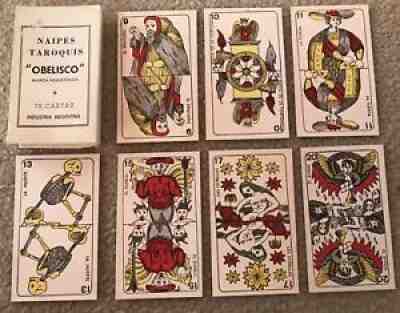 VINTAGE OLD TAROT TAROCCHI TAROQUIS OBELISCO CARDS DECK NEW UNUSED 1960â??s