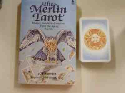THE MERLIN TAROT 80 Card Deck + BOOK By R J Stewart Miranda Gray VERY GOOD! RARE