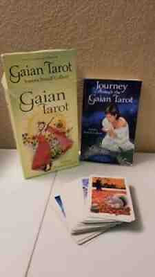 Gaian Tarot Pre Owned 78 Card Deck w Instruction Book Joanna Powell Colbert 2011