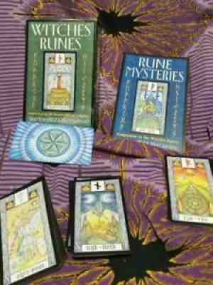 Witches Runes Book Deck Tarot RARE SET Silver RavenWolf Nigel Jackson Oracle