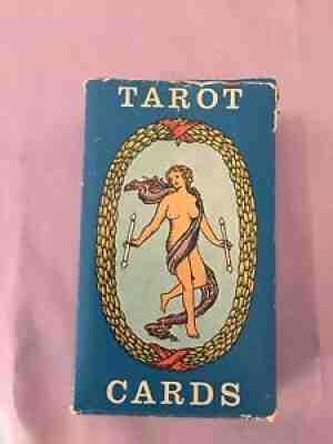 Rare Vintage Rider Waite Tarot Deck Blue Tuck Box Blushing Fool Edition