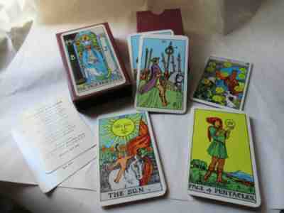 Vintage 1960 University Books Smith Waite Tarot Deck First Edition w/ Slipcase
