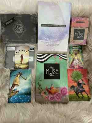 OOP,Light Seer's tarot deck Lot w BOTH 10 of swords, signed and numbered HTF.