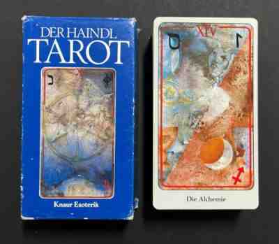 XXL LARGE Vintage Haindl Tarot Cards Deck Knaur Esoterik 1988 Germany